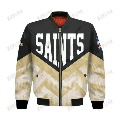 New Orleans Saints Football Team 2024 - 25 We Are One Bomber Jacket