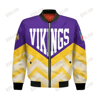 Minnesota Vikings Football Team 2024 - 25 We Are One Bomber Jacket