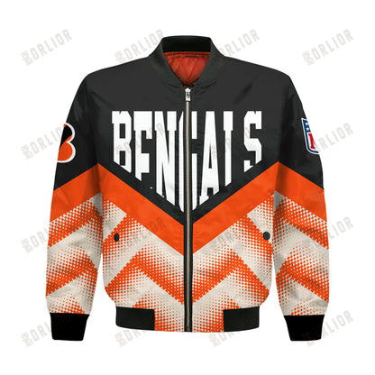 Cincinnati Bengals Football Team 2024 - 25 We Are One Bomber Jacket