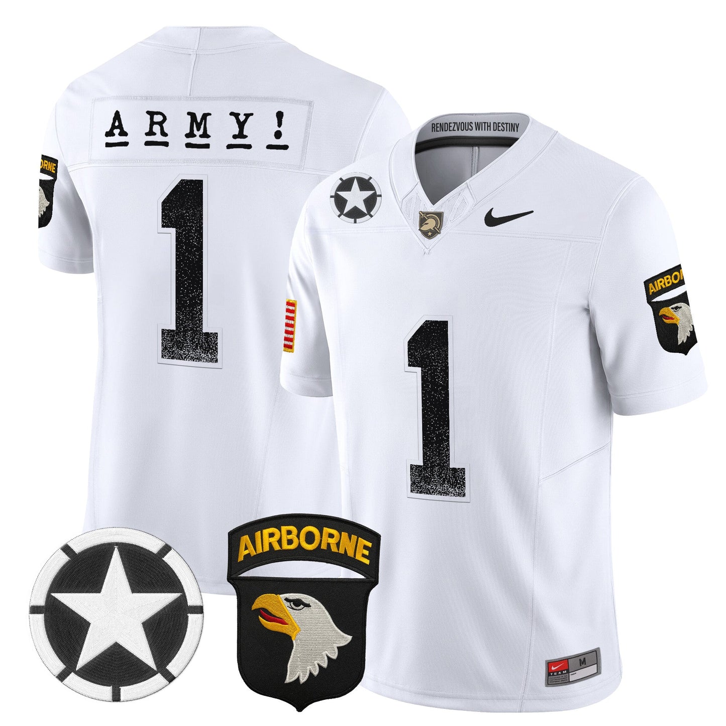 Men's Army Black Knights 2025 Screaming Eagles Vapor Limited Jersey - All Stitched