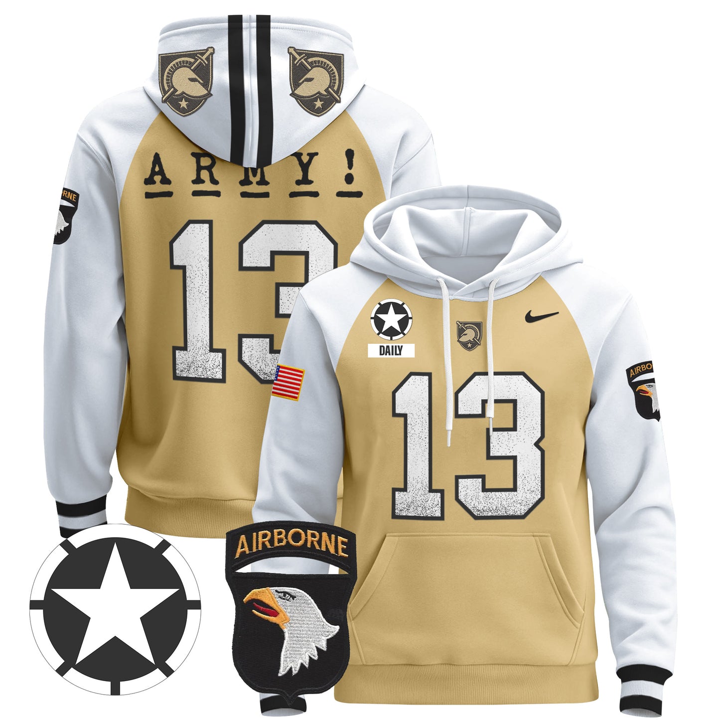 Army Black Knights 2024 Pullover Hoodie V2 - Stitched