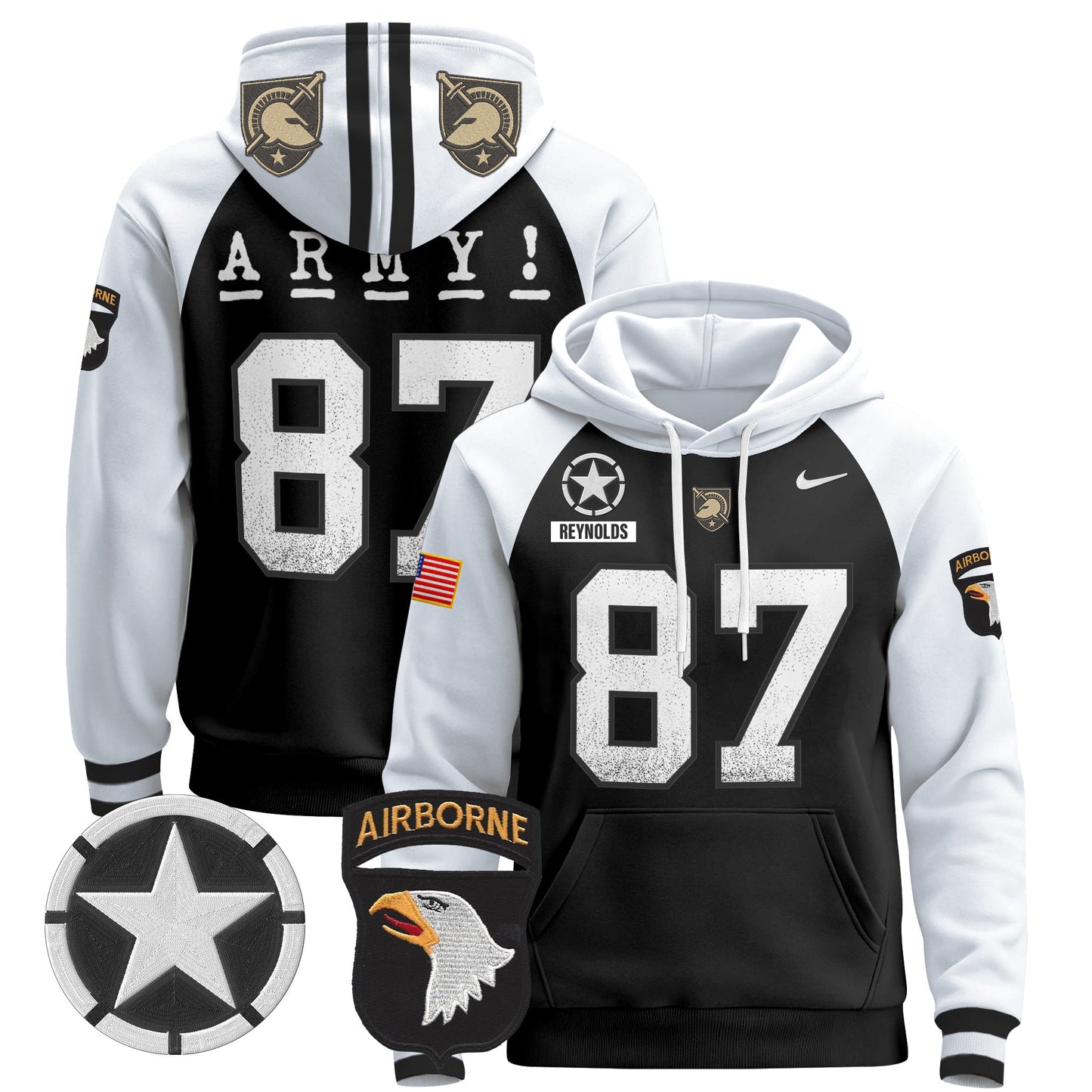 Army Black Knights 2024 Pullover Hoodie V2 - Stitched