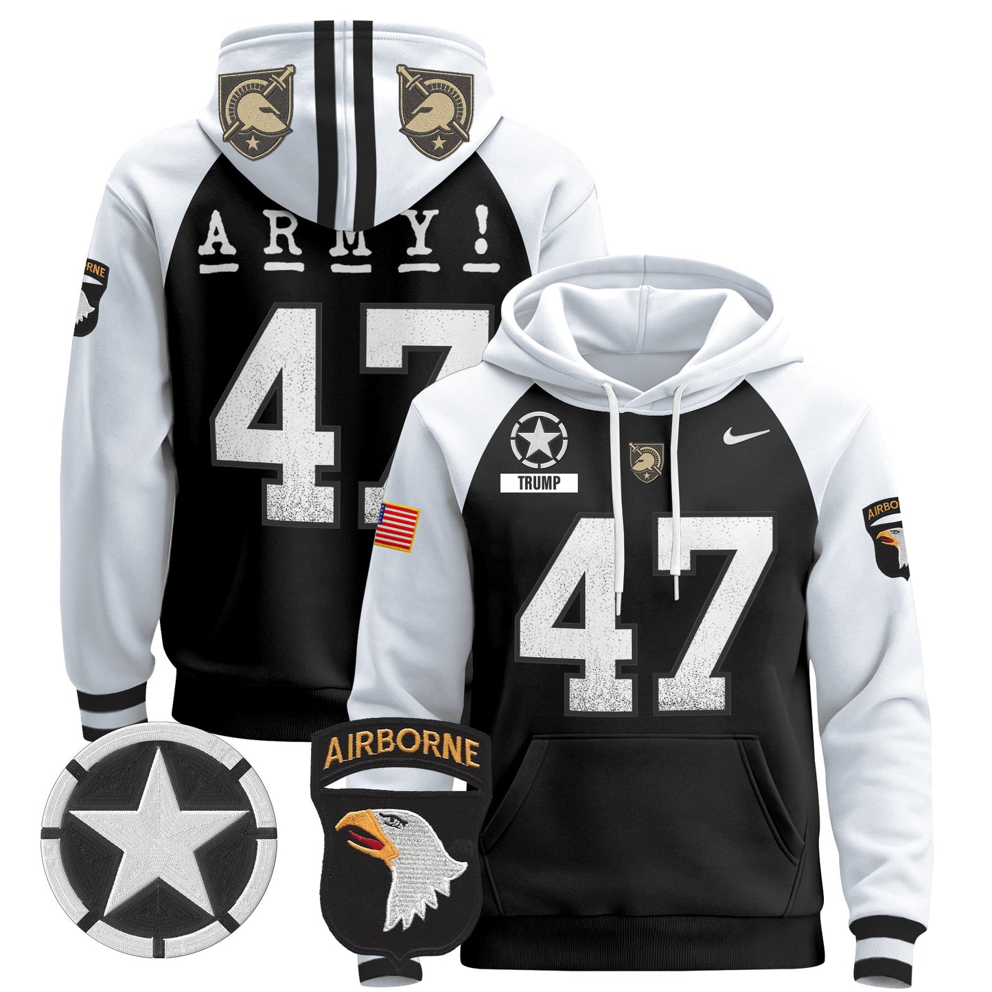 Army Black Knights 2024 Pullover Hoodie V2 - Stitched