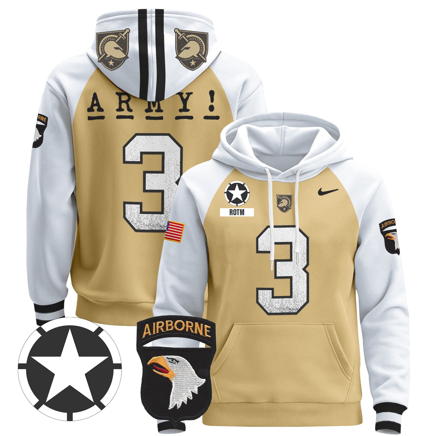 Army Black Knights 2024 Pullover Hoodie V2 - Stitched