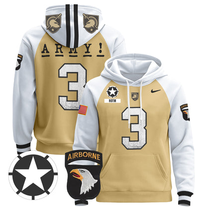 Army Black Knights 2024 Pullover Hoodie V2 - Stitched