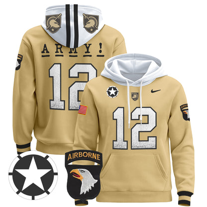 Army Black Knights 2024 Pullover Hoodie V2 - Stitched