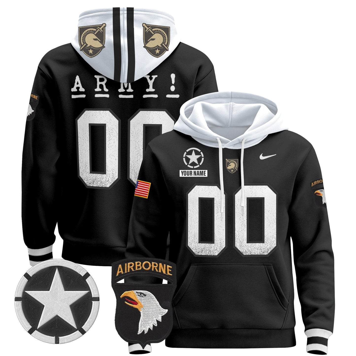 Army Black Knights 2024 Custom Pullover Hoodie V2 - Stitched