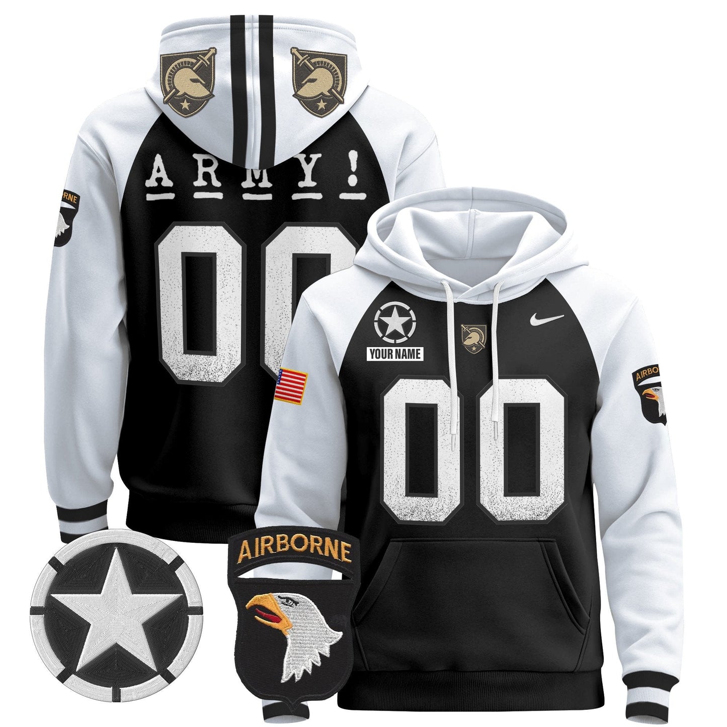 Army Black Knights 2024 Custom Pullover Hoodie V2 - Stitched