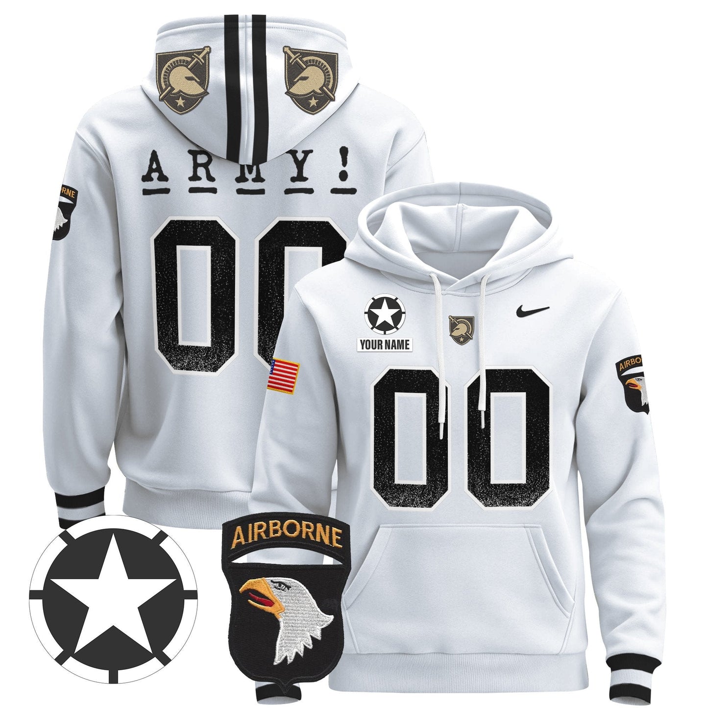 Army Black Knights 2024 Custom Pullover Hoodie V2 - Stitched