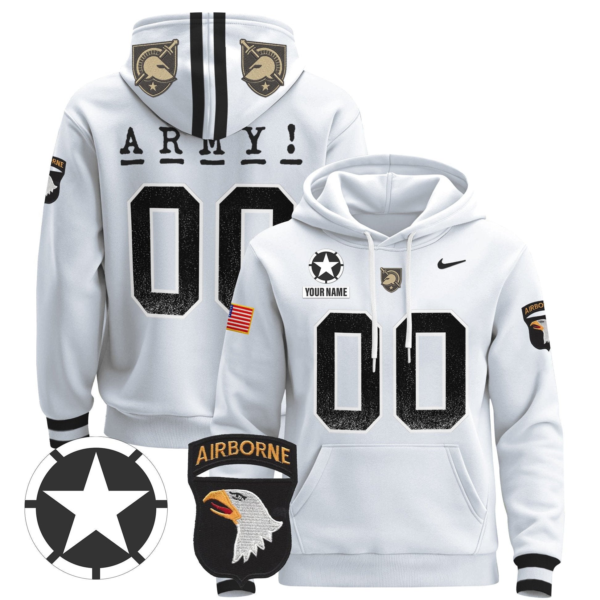 Army Black Knights 2024 Custom Pullover Hoodie V2 - Stitched