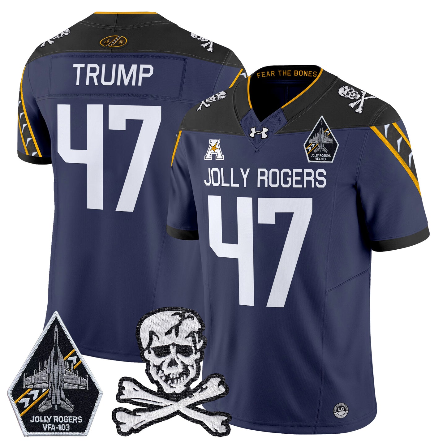 Navy Midshipmen 2024 Vapor Limited Jersey V5 - All Stitched