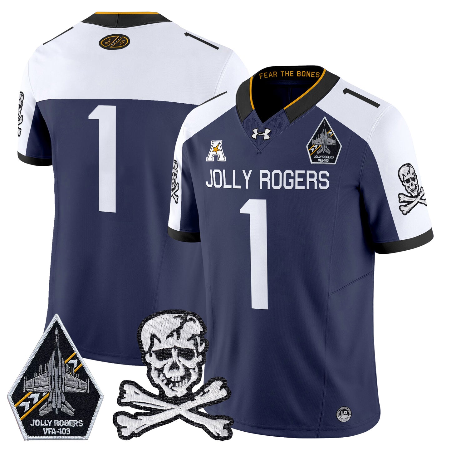 Navy Midshipmen 2024 Vapor Limited Jersey V5 - All Stitched