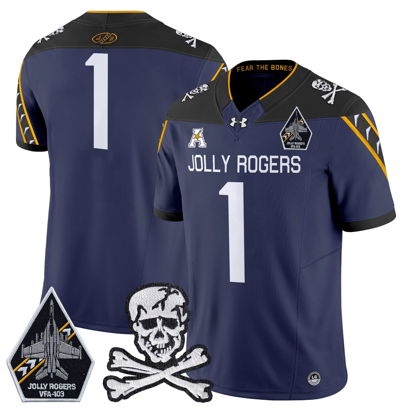 Navy Midshipmen 2024 Vapor Limited Jersey V5 - All Stitched