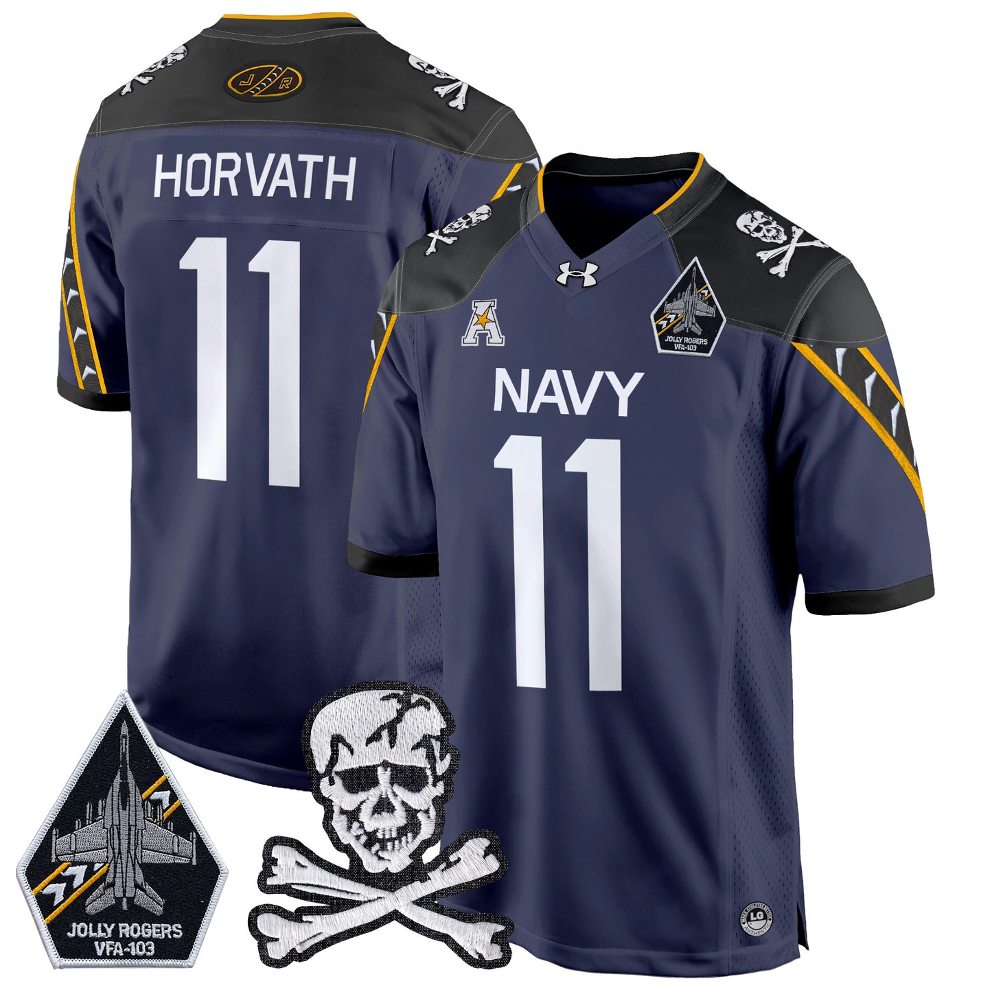 Navy Midshipmen 2024 Game Jersey - All Stitched