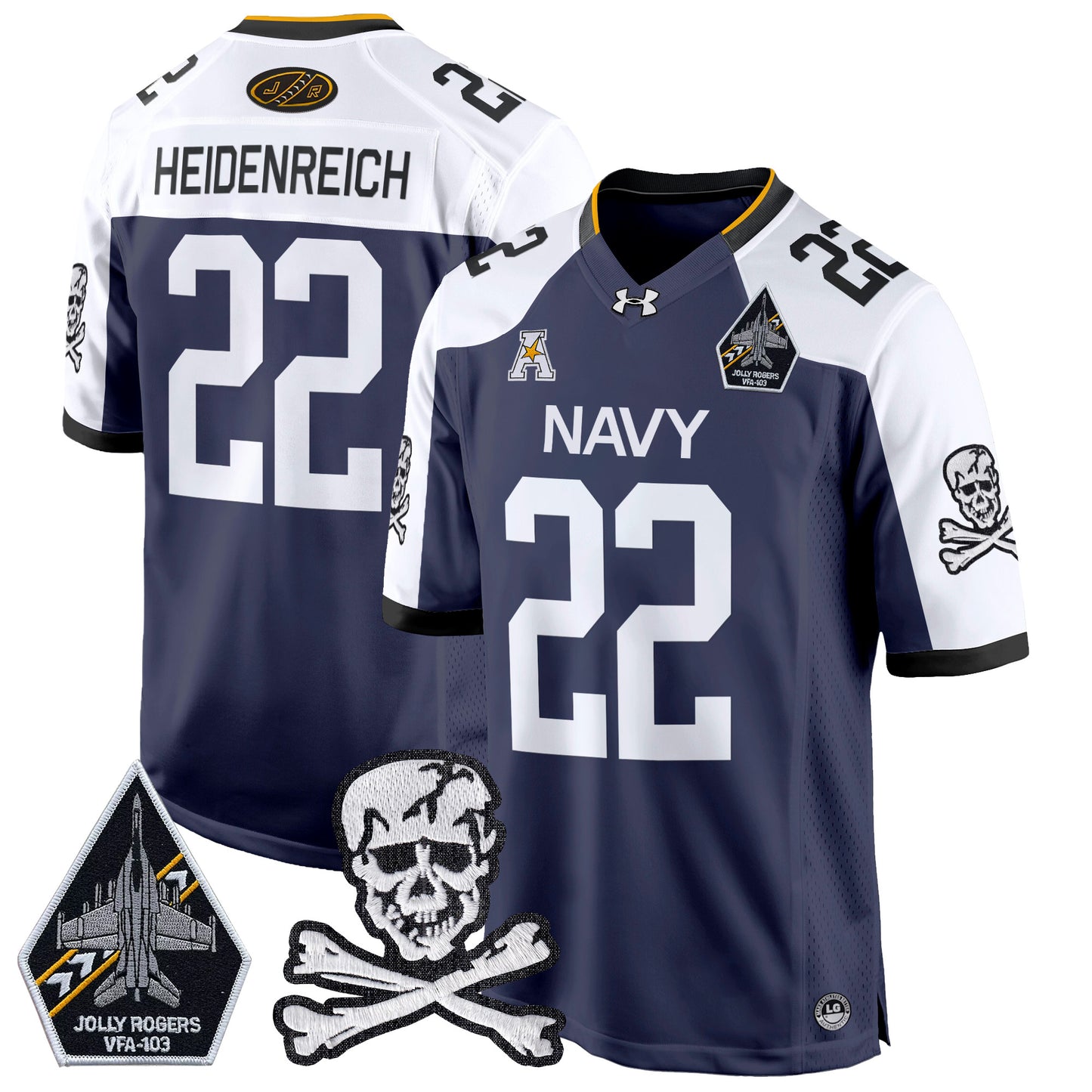 Navy Midshipmen 2024 Game Jersey - All Stitched