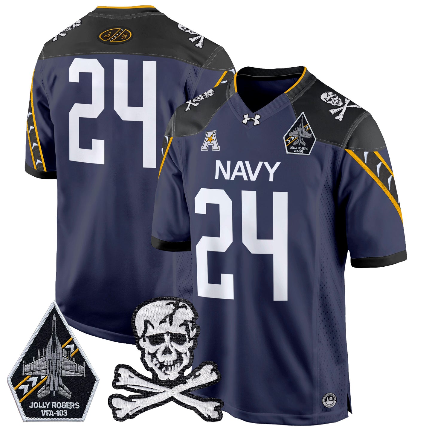 Navy Midshipmen 2024 Game Jersey - All Stitched