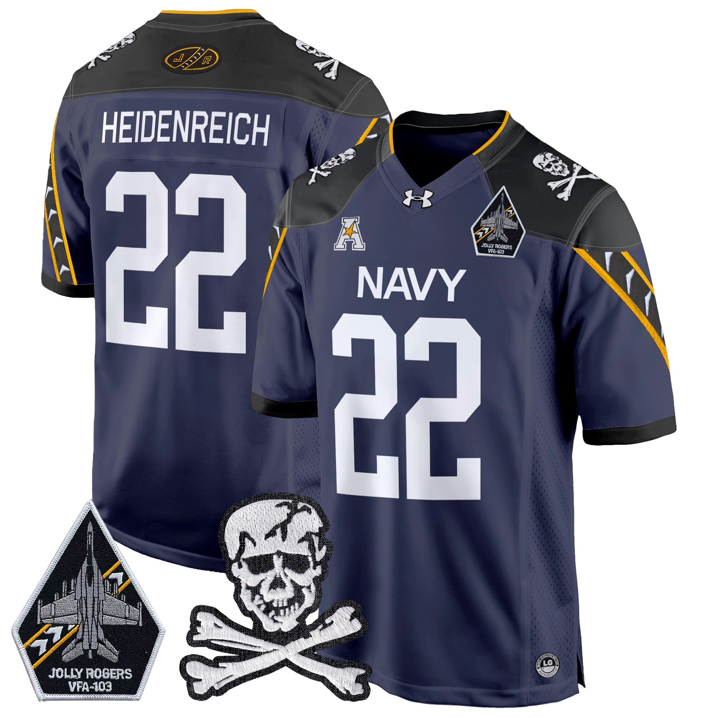 Navy Midshipmen 2024 Game Jersey - All Stitched