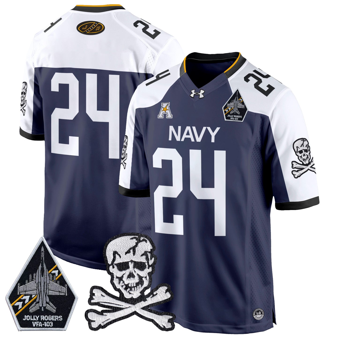 Navy Midshipmen 2024 Game Jersey - All Stitched