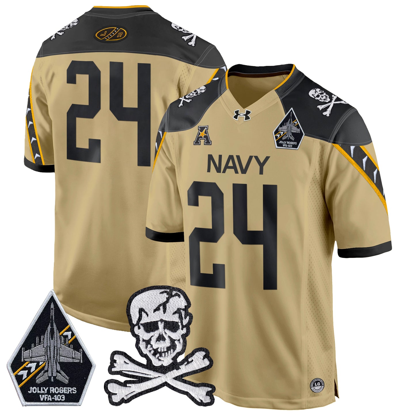 Navy Midshipmen 2024 Game Jersey - All Stitched