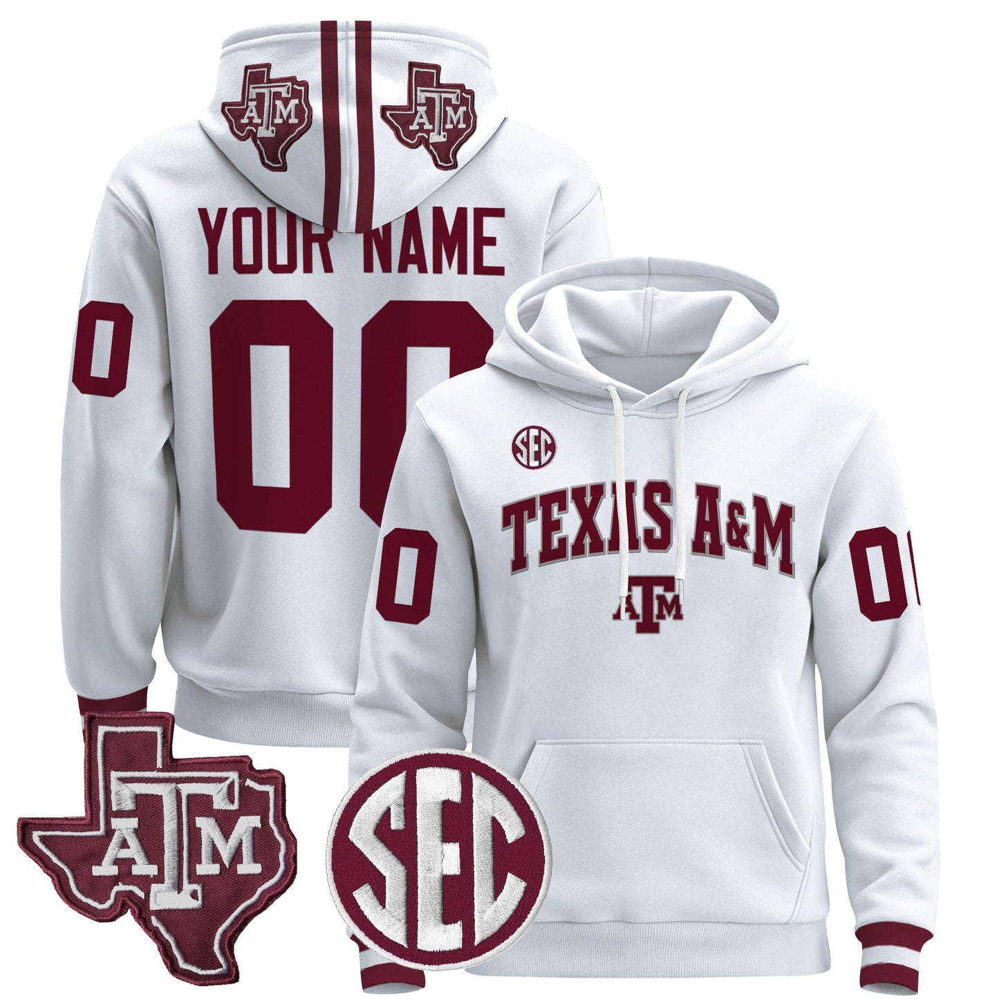 Texas A&M Aggies 2024 Custom Pullover Hoodie V2