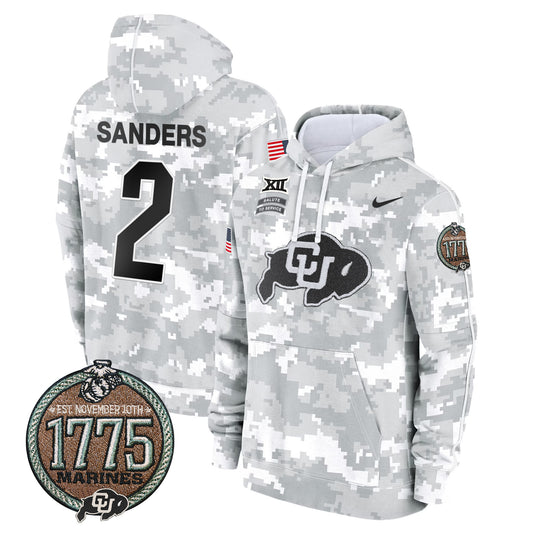 Buffaloes 2024 Salute to Service Establishment Year Patch Fleece Pullover Hoodie - All Stitched