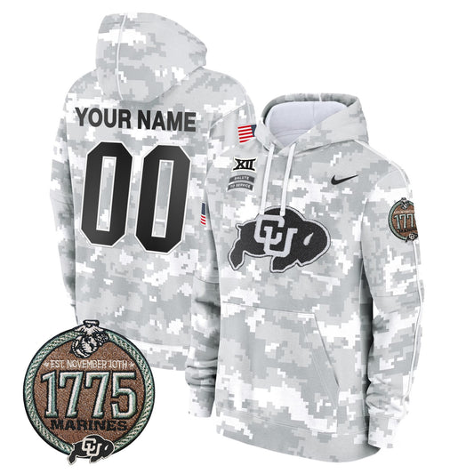 Buffaloes 2024 Salute to Service Establishment Year Patch Custom Fleece Pullover Hoodie