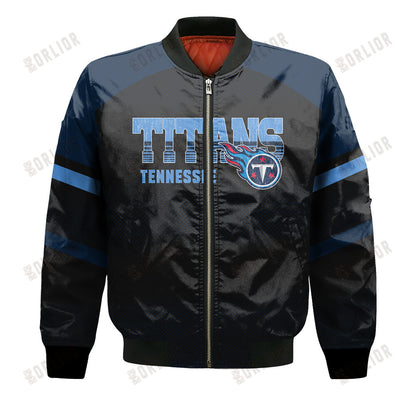 Tennessee Titans Football Team 2024 - 25 Fearless Warrior Bomber Jacket