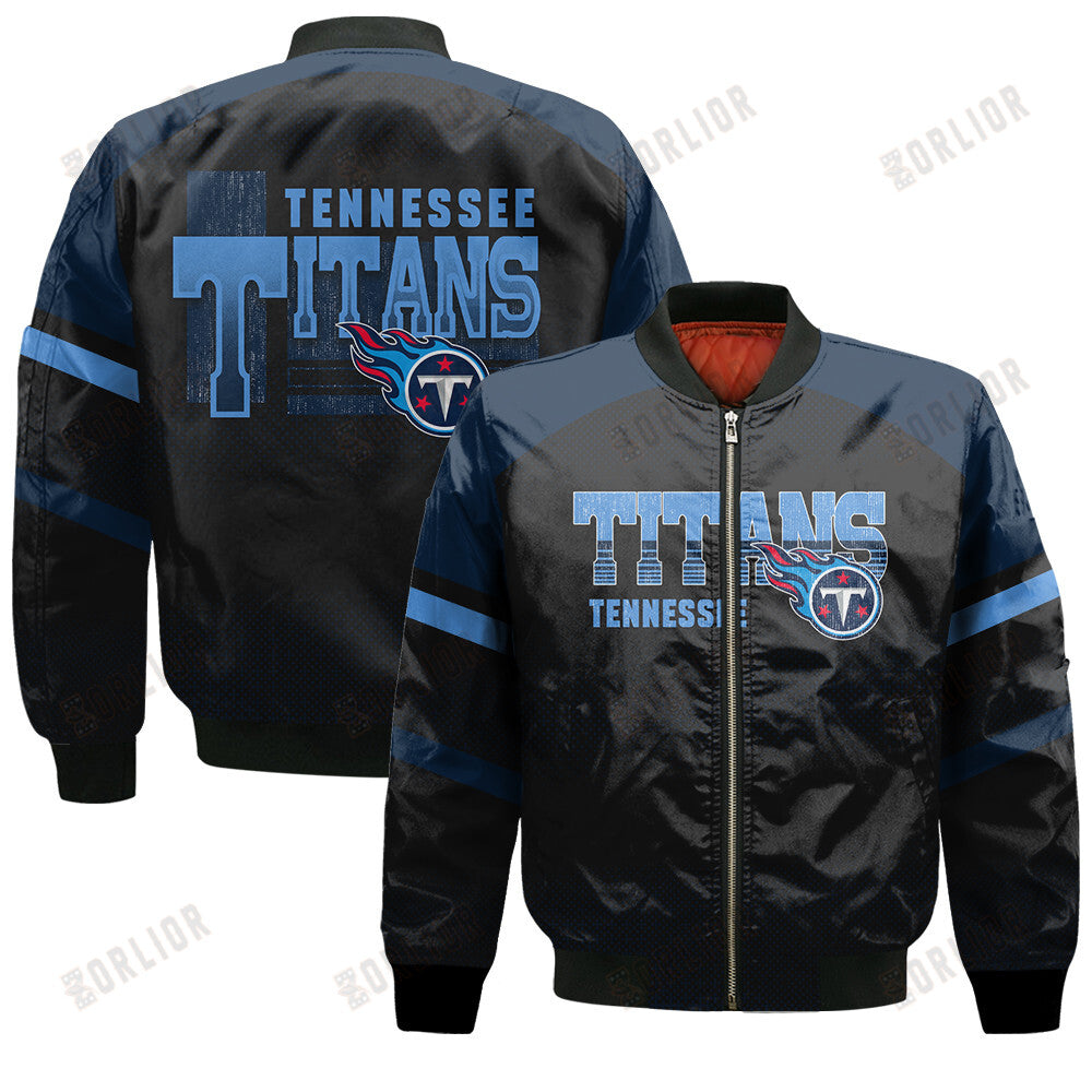 Tennessee Titans Football Team 2024 - 25 Fearless Warrior Bomber Jacket