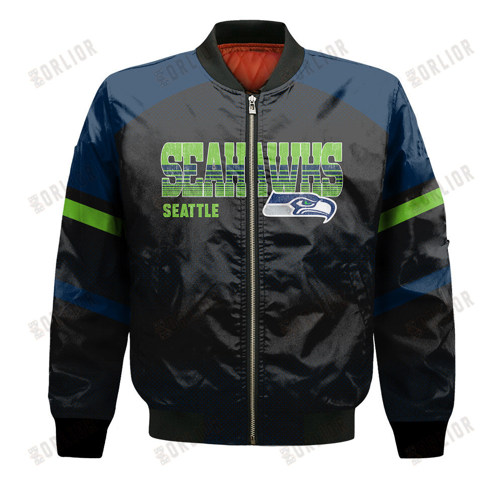 Seattle Seahawks Football Team 2024 - 25 Fearless Warrior Bomber Jacket