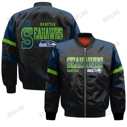 Seattle Seahawks Football Team 2024 - 25 Fearless Warrior Bomber Jacket