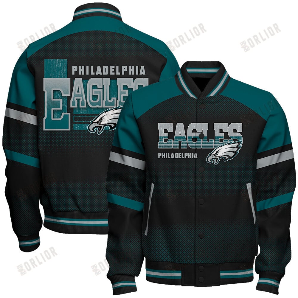 Philadelphia Eagles Football Team 2024 - 25 Fearless Warrior Unisex Varsity Jacket
