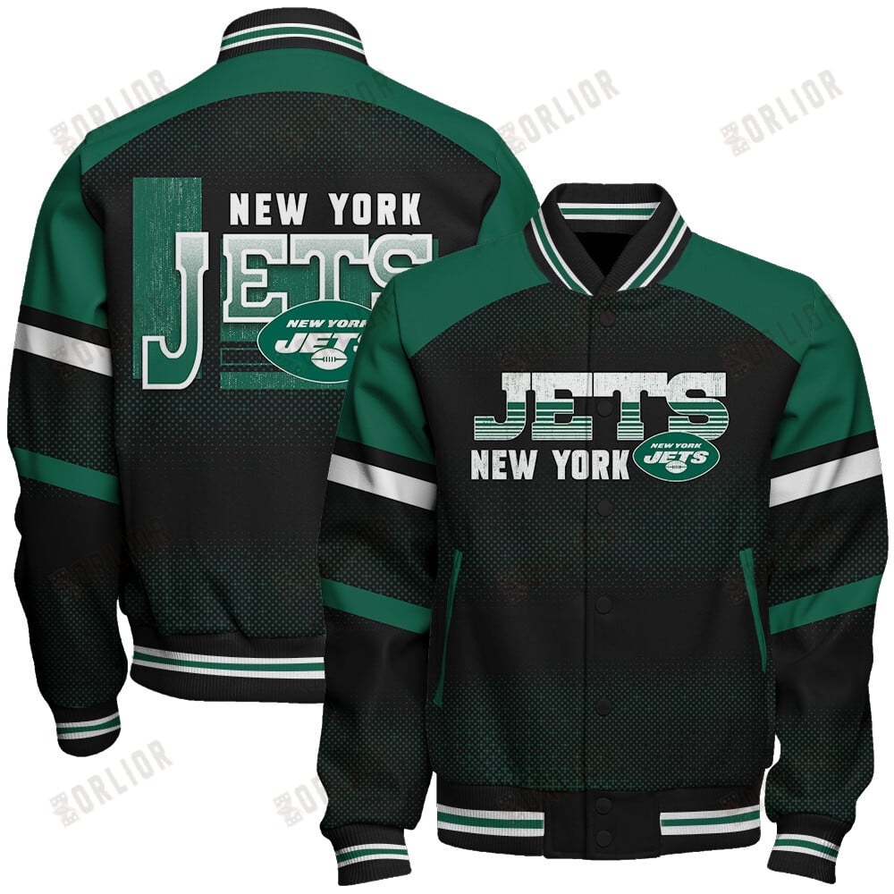 New York Jets Football Team 2024 - 25 Fearless Warrior Unisex Varsity Jacket