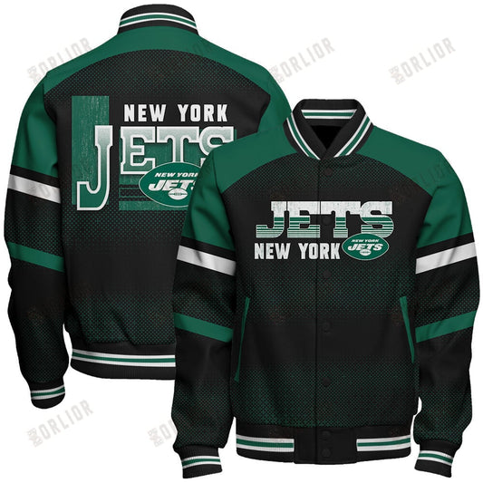 New York Jets Football Team 2024 - 25 Fearless Warrior Unisex Varsity Jacket