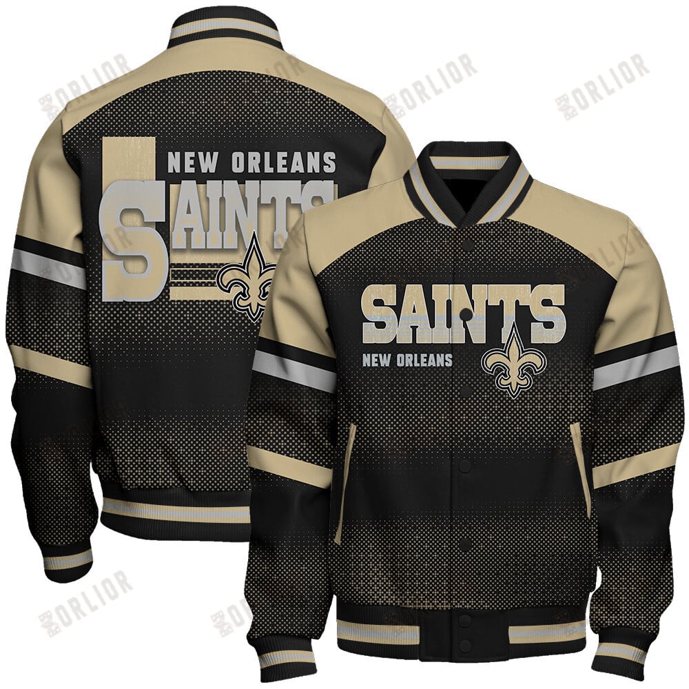 New Orleans Saints Football Team 2024 - 25 Fearless Warrior Bomber Jacket