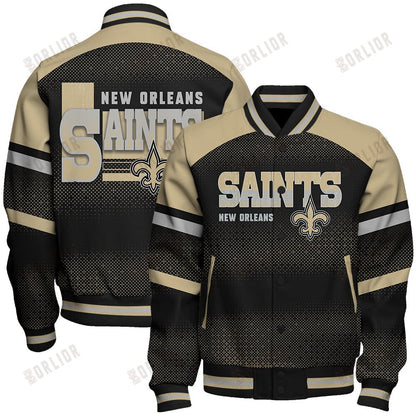New Orleans Saints Football Team 2024 - 25 Fearless Warrior Bomber Jacket