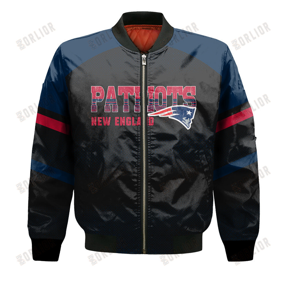 New England Patriots Football Team 2024 - 25 Fearless Warrior Bomber Jacket