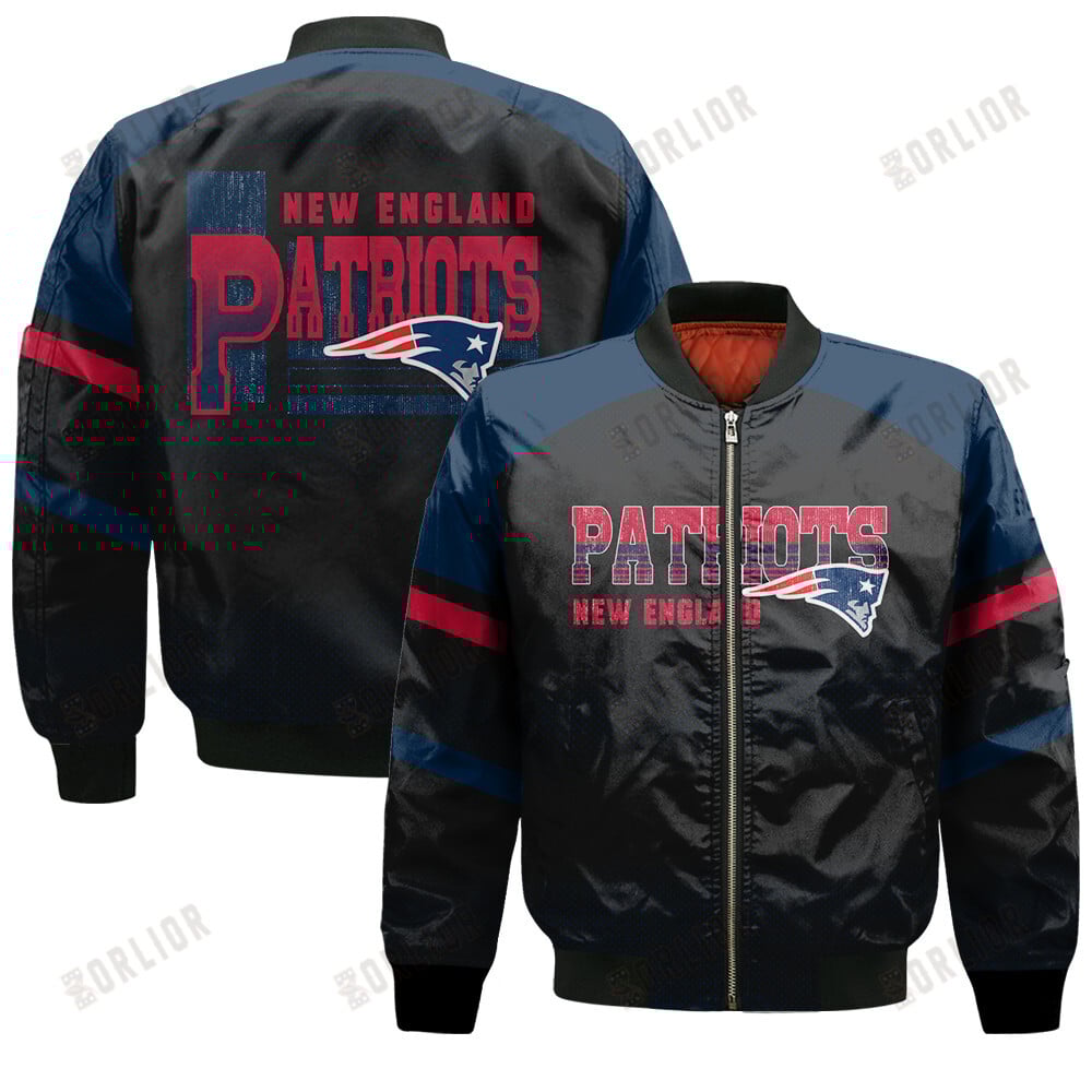 New England Patriots Football Team 2024 - 25 Fearless Warrior Bomber Jacket