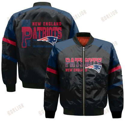 New England Patriots Football Team 2024 - 25 Fearless Warrior Bomber Jacket