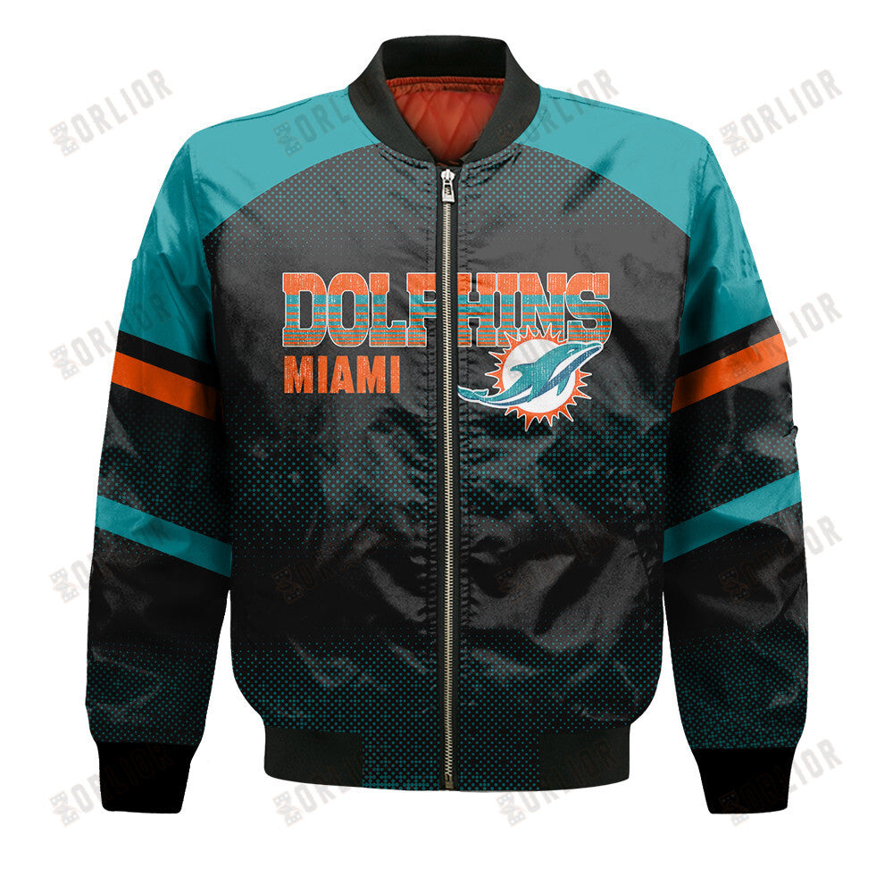 Miami Dolphins Football Team 2024 - 25 Fearless Warrior Bomber Jacket