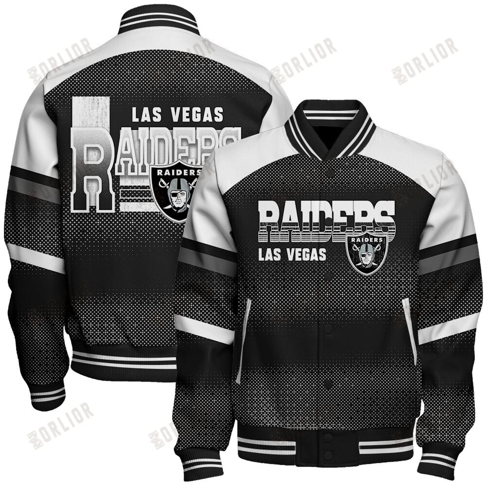 Las Vegas Raiders Football Team 2024 - 25 Fearless Warrior Unisex Varsity Jacket