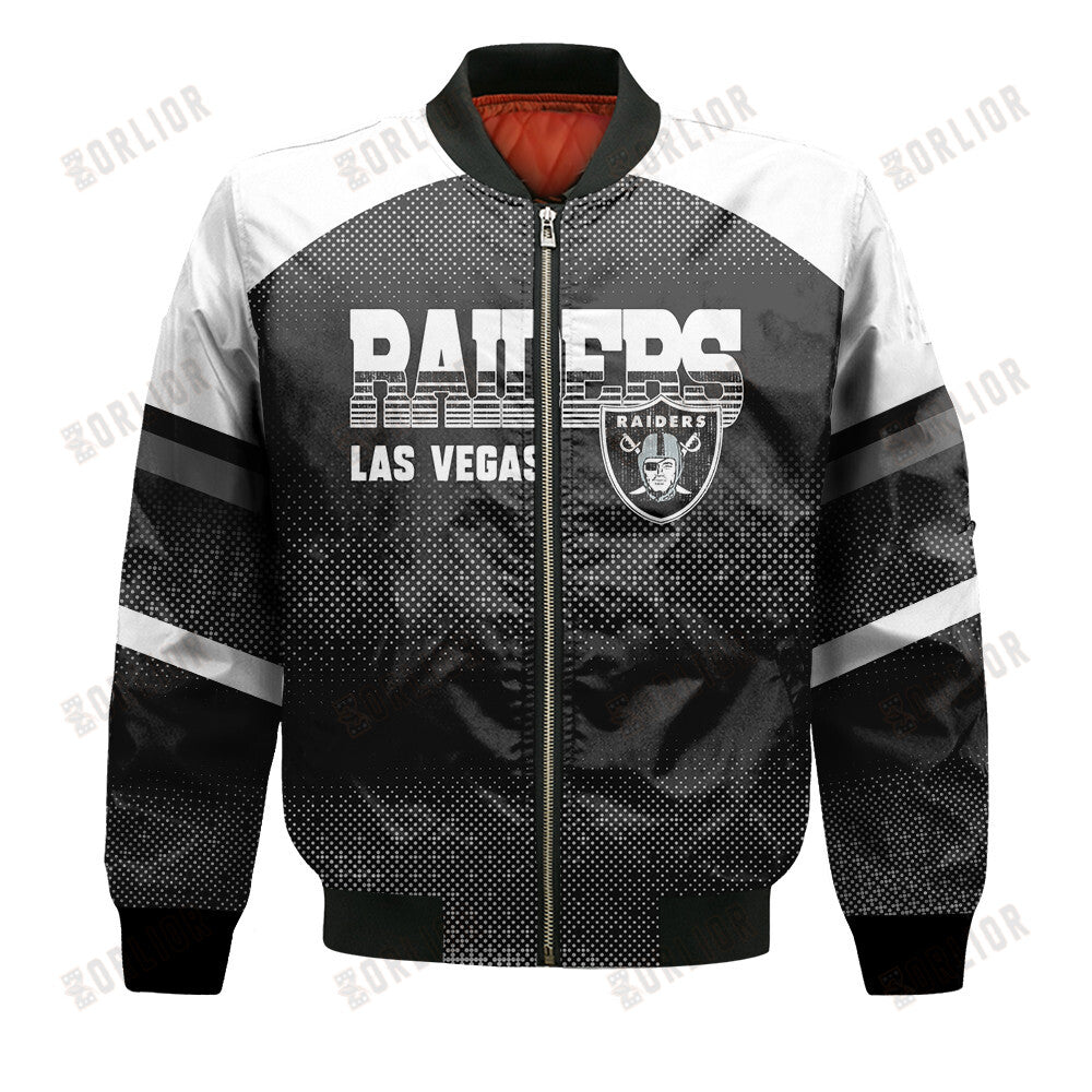 Las Vegas Raiders Football Team 2024 - 25 Fearless Warrior Bomber Jacket