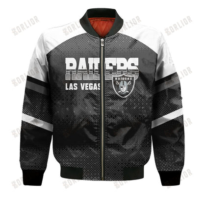 Las Vegas Raiders Football Team 2024 - 25 Fearless Warrior Bomber Jacket