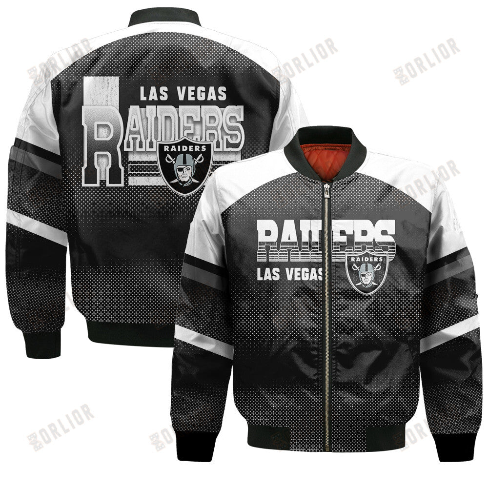 Las Vegas Raiders Football Team 2024 - 25 Fearless Warrior Bomber Jacket