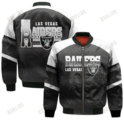 Las Vegas Raiders Football Team 2024 - 25 Fearless Warrior Bomber Jacket
