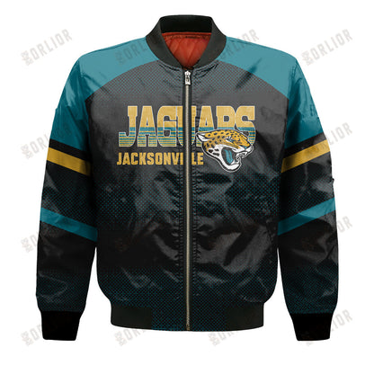 Jacksonville Jaguars Football Team 2024 - 25 Fearless Warrior Bomber Jacket