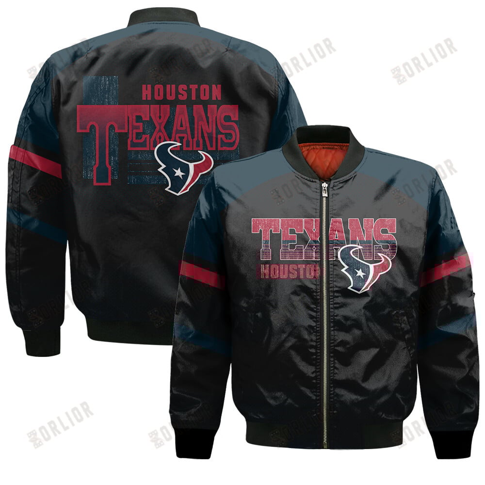 Houston Texans Football Team 2024 - 25 Fearless Warrior Bomber Jacket