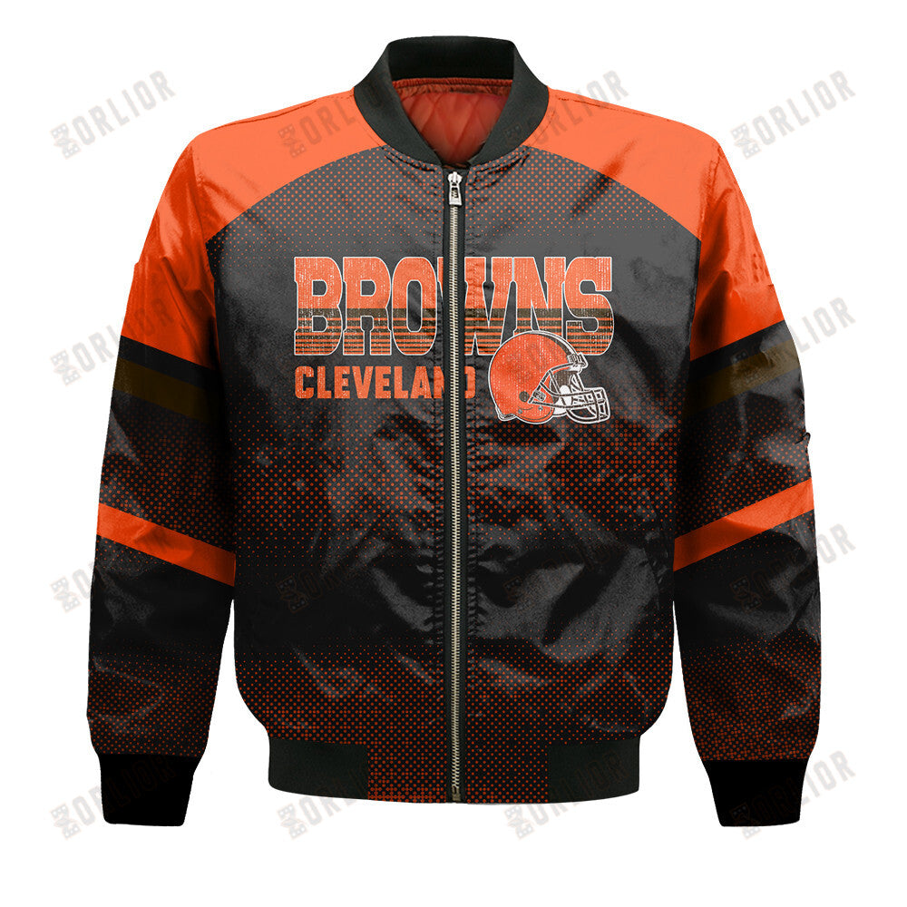 Cleveland Browns Football Team 2024 - 25 Fearless Warrior Bomber Jacket