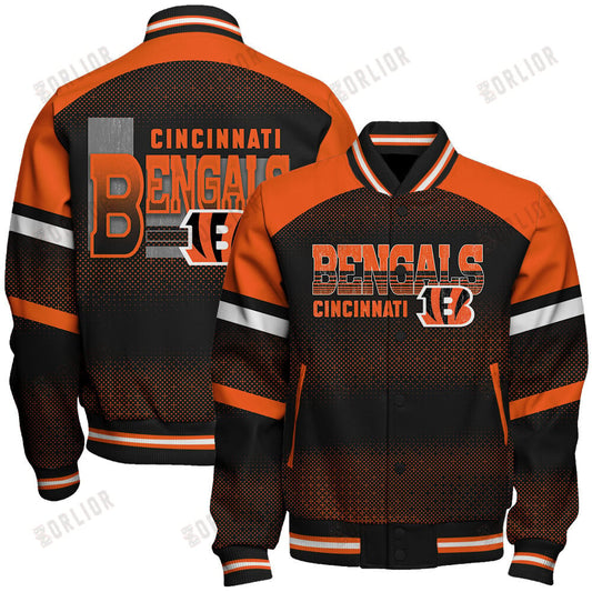 Cincinnati Bengals Football Team 2024 - 25 Fearless Warrior Unisex Varsity Jacket