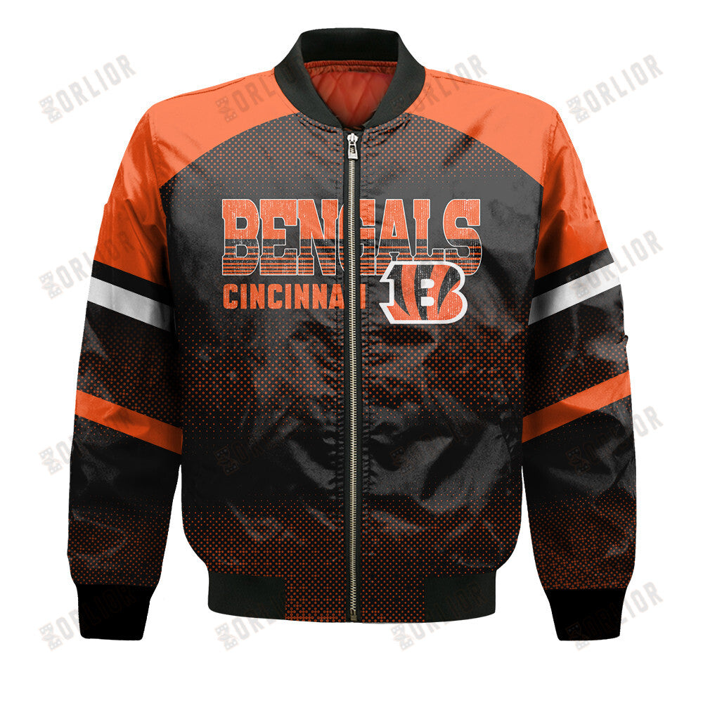 Cincinnati Bengals Football Team 2024 - 25 Fearless Warrior Bomber Jacket