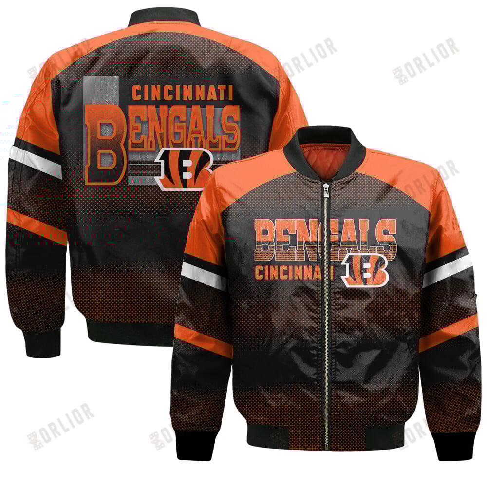 Cincinnati Bengals Football Team 2024 - 25 Fearless Warrior Bomber Jacket
